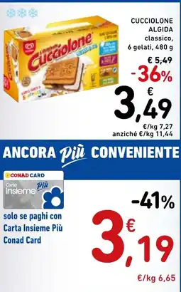 Spazio Conad Cucciolone ALGIDA offerta