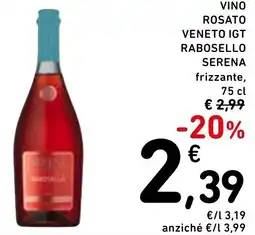 Spazio Conad Vino rosato veneto igt rabosello SERENA offerta