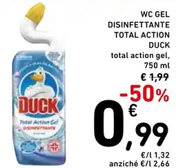 Spazio Conad Wc gel disinfettante total action DUCK offerta