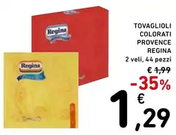 Spazio Conad Tovaglioli colorati provence REGINA offerta
