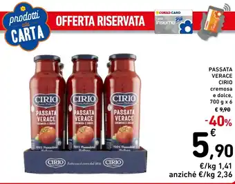 Spazio Conad Passata verace CIRIO offerta