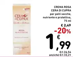 Spazio Conad Crema rosa CERA DI CUPRA offerta