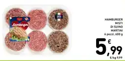 Spazio Conad Hamburger misti di suino MARTINI offerta