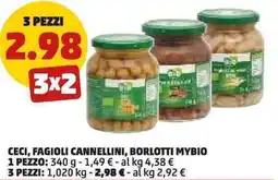 PENNY Ceci, fagioli cannellini, borlotti MYBIO 3 pezzi offerta