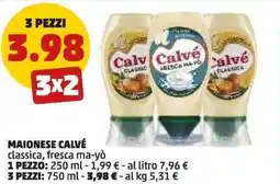 PENNY Maionese CALVÉ 3 pezzi offerta