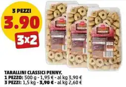 PENNY Tarallini classici PENNY 3 pezzi offerta