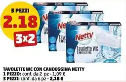 PENNY Tavolette wc con candeggina NETTY offerta