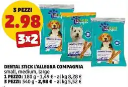 PENNY Dental stick L'ALLEGRA COMPAGNIA offerta