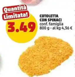 PENNY Cotoletta con spinaci offerta
