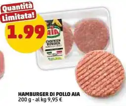 PENNY Hamburger di pollo AIA offerta