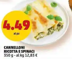 PENNY Cannelloni ricotta e spinaci offerta