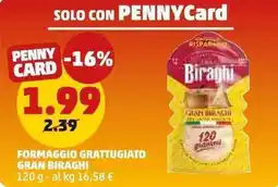 PENNY Formaggio grattugiato GRAN BIRAGHI offerta