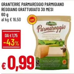 Galassia Granterre parmareggio parmigiano reggiano grattugiato 30 mesi offerta