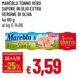 Galassia Mareblu tonno vero sapore in olio extra vergine di oliva offerta