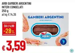 Galassia Arbi gamberi argentini interi congelati offerta