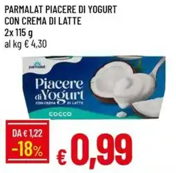 Galassia Parmalat piacere di yogurt con crema di latte offerta
