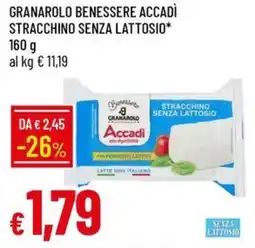 Galassia Granarolo benessere accadì stracchino senza lattosio offerta