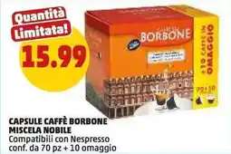 PENNY Capsule caffè borbone miscela nobile offerta