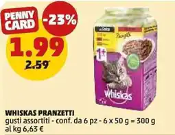 PENNY Whiskas pranzetti offerta
