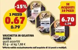 PENNY Vaschetta in gelatina SHEBA offerta
