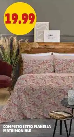 PENNY Completo letto flanella matrimoniale offerta