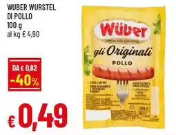 IperFamila Wuber wurstel di pollo offerta