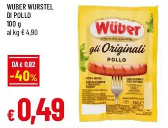IperFamila Wuber wurstel di pollo offerta
