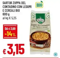 IperFamila Sartor zuppa del contadino con legumi e cereali bio offerta