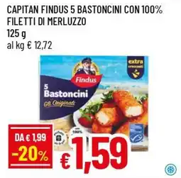 IperFamila Capitan findus 5 bastoncini con 100% filetti di merluzzo offerta