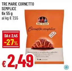 IperFamila Tre marie cornetto semplice offerta