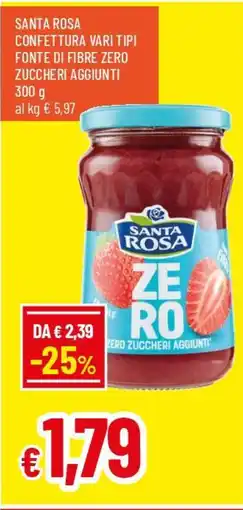 IperFamila Santa rosa confettura fonte di fibre zero zuccheri aggiunti offerta