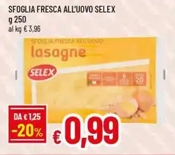 IperFamila Sfoglia fresca all'uovo SELEX offerta