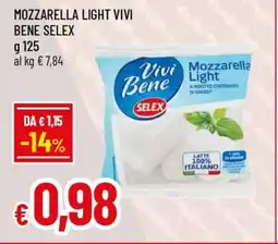 IperFamila Mozzarella light vivi bene SELEX offerta