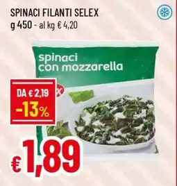 IperFamila Spinaci filanti SELEX offerta