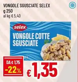 IperFamila Vongole sgusciate SELEX offerta