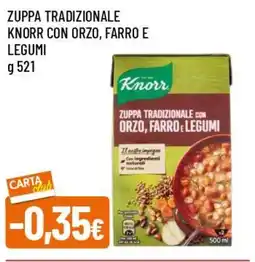IperFamila Zuppa tradizionale knorr con orzo, farro e legumi offerta