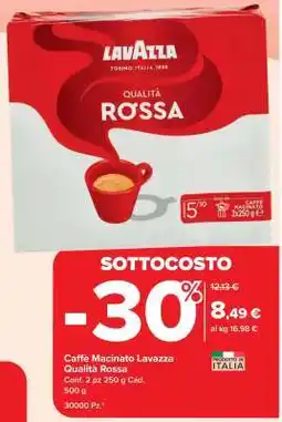 Carrefour Caffè Macinato Lavazza Qualità Rossa offerta
