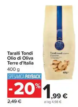 Carrefour Taralli Tondi Olio di Oliva Terre d’Italia offerta