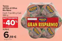 Carrefour Tonno all’Olio di Oliva Rio Mare offerta