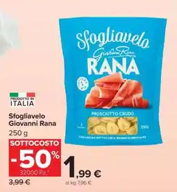 Carrefour Sfogliavelo Giovanni Rana offerta