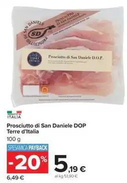 Carrefour Prosciutto di San Daniele DOP Terre d'Italia offerta