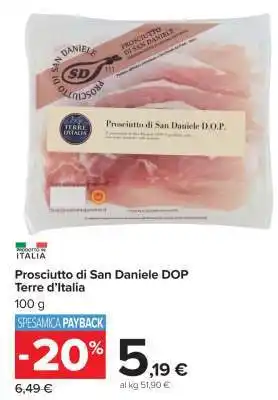 Carrefour Prosciutto di San Daniele DOP Terre d'Italia offerta