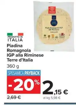 Carrefour Piadina Romagnola IGP alla Riminese Terre d’Italia offerta