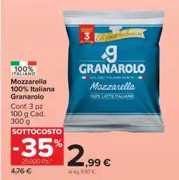Carrefour Mozzarella 100% Italiana Granarolo offerta