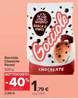 Carrefour Gocciole Classiche Pavesi offerta
