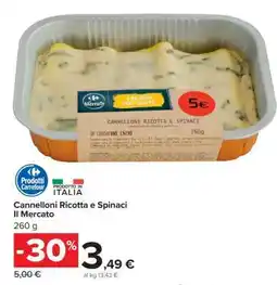 Carrefour Cannelloni Ricotta e Spinaci Il Mercato offerta