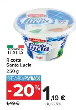 Carrefour Ricotta Santa Lucia offerta