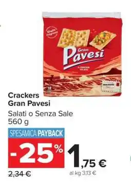 Carrefour CRACKERS GRAN PAVESI offerta