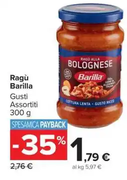 Carrefour RAGÙ BARILLA offerta