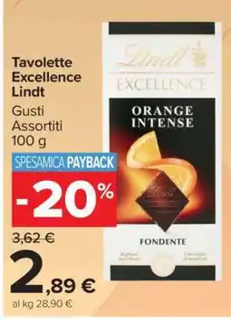 Carrefour Tavolette Excellence Lindt offerta